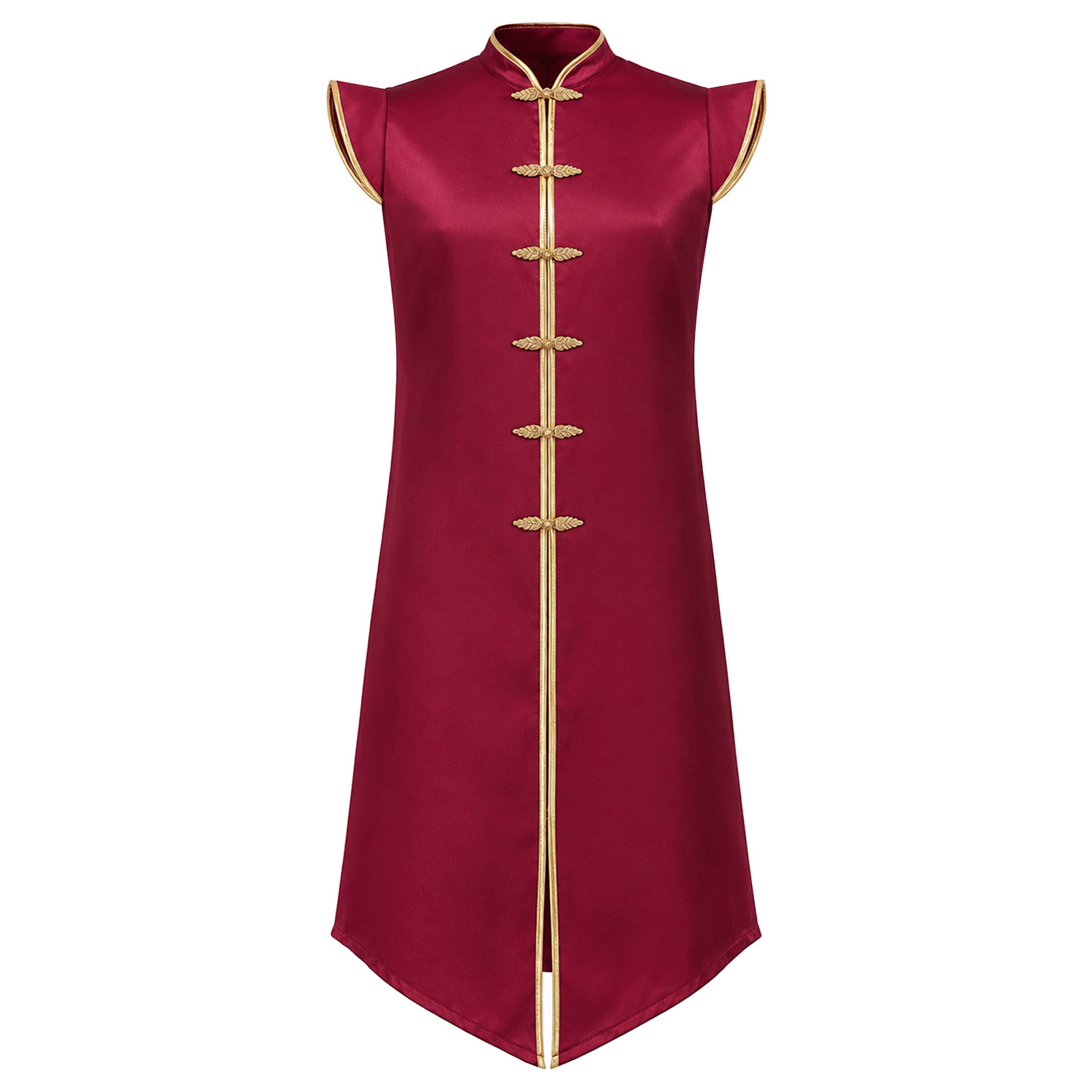 Jackets - Heren Middeleeuwse Lange Vest met Kapmouwen,