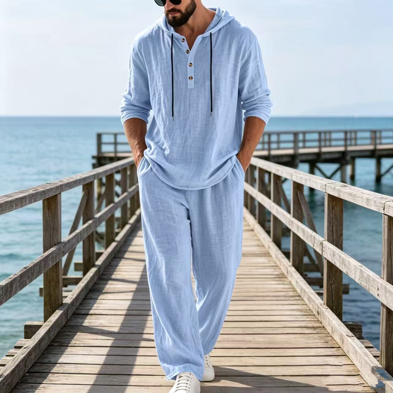Mens Linen Shirt Long Sleeve - 2026 Cross-border lente- en herfstlinnen heren