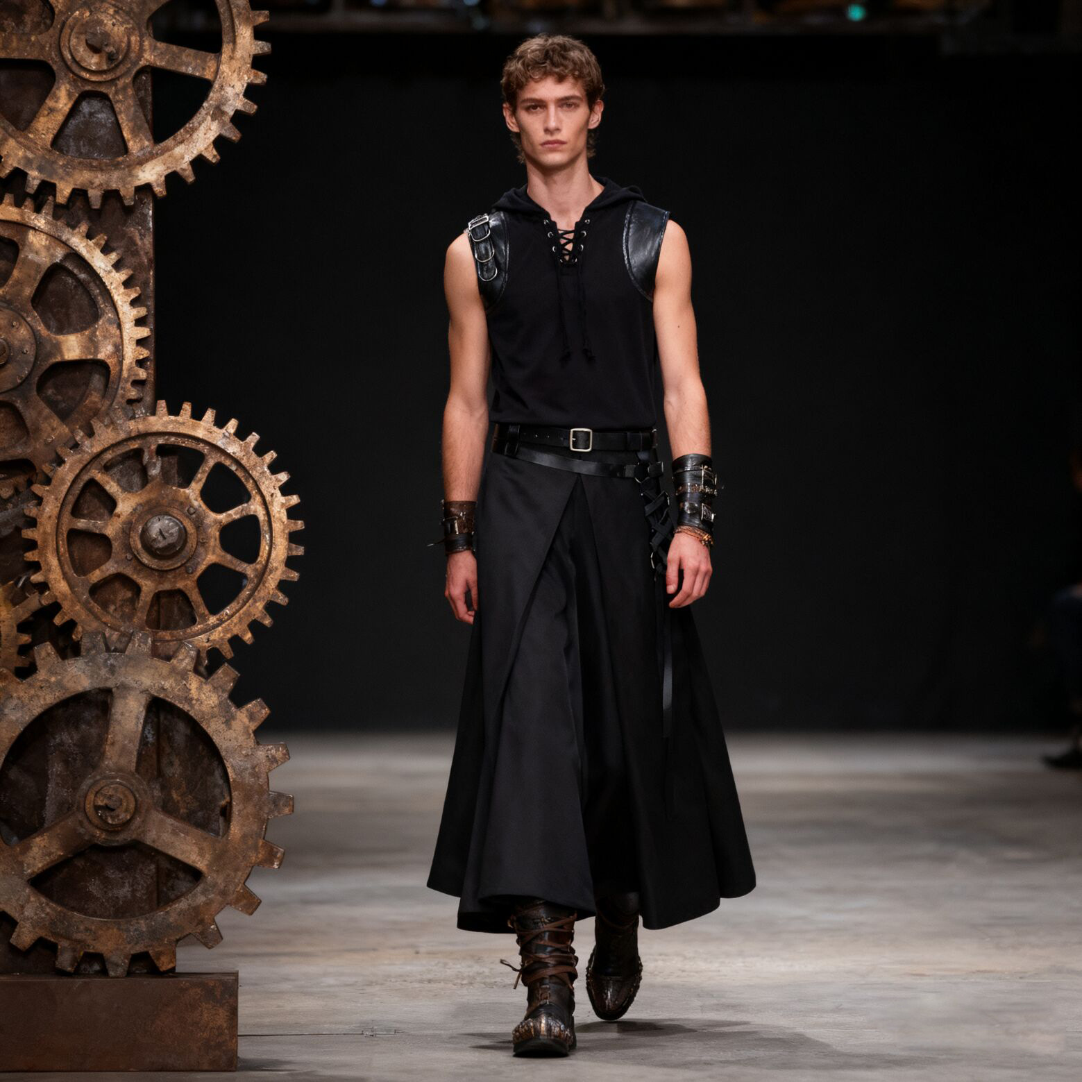 Medieval Gothic Lace Up Pirate Shirt - Middeleeuwse piratenoverhemden voor heren, zonder mouwen,