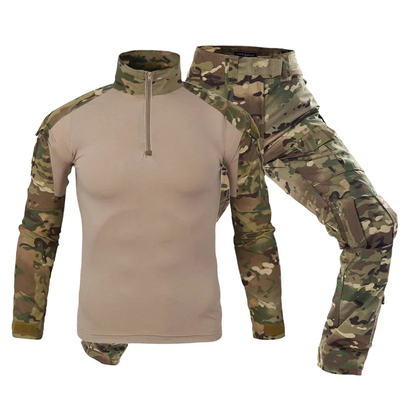 Tactical Military Shirt Cargo - Tactische gevechtsuniformset voor heren, zwart militair