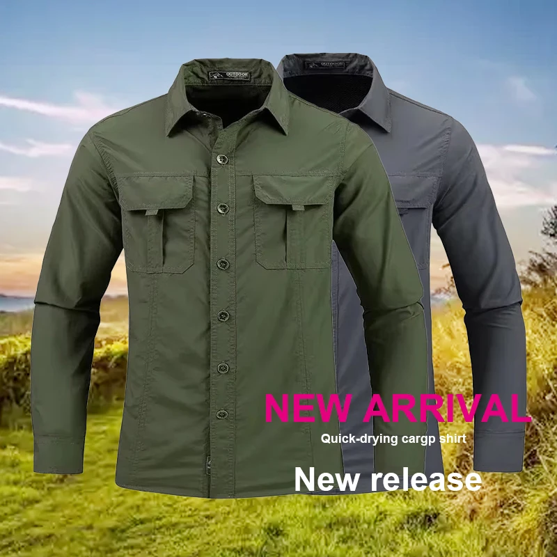 Tactical Military Shirt Cargo - 5XL Heren Lichtgewicht Sneldrogend Shirt Tactisch