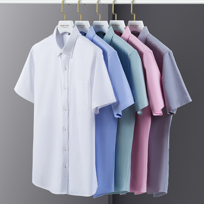 Oxford Cotton Casual Shirt Business - Zomer Hoge Kwaliteit 100% Katoen Heren