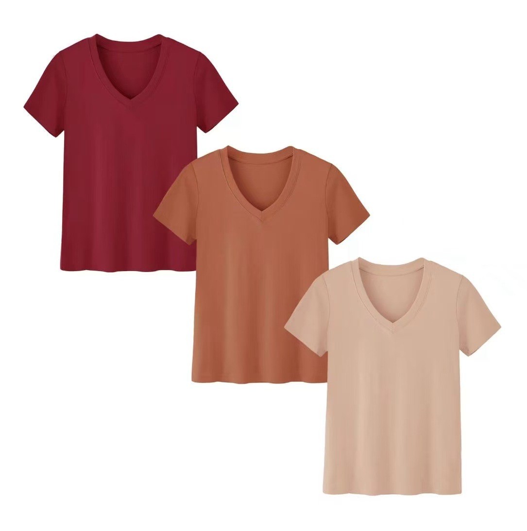 T-Shirts - Dames casual gebreide set met hoge