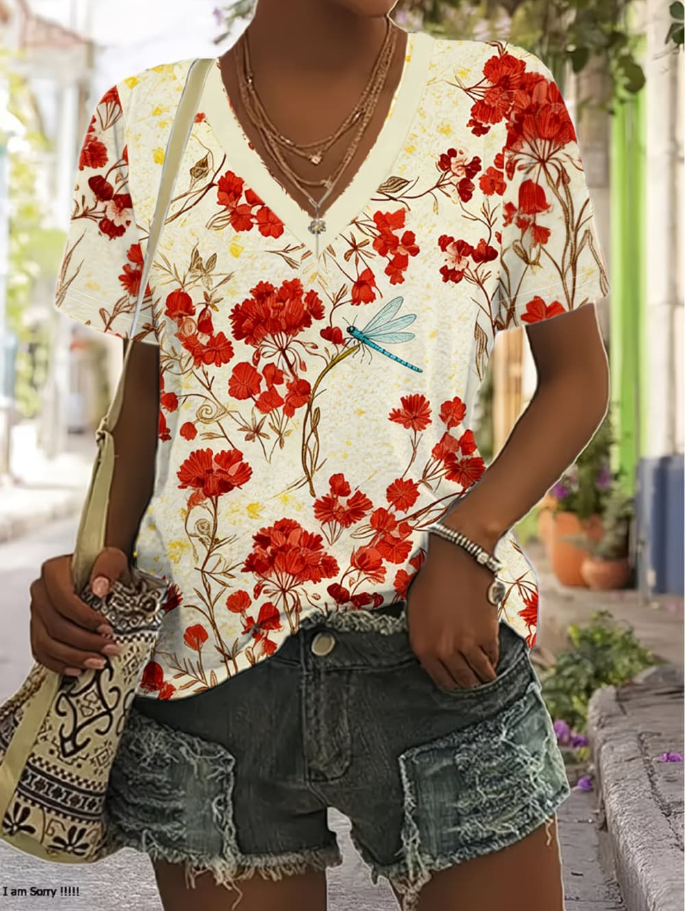 Vintage Hawaiian Floral Shirt - Zomer Dames T-shirt Bloemen Grafisch Vintage