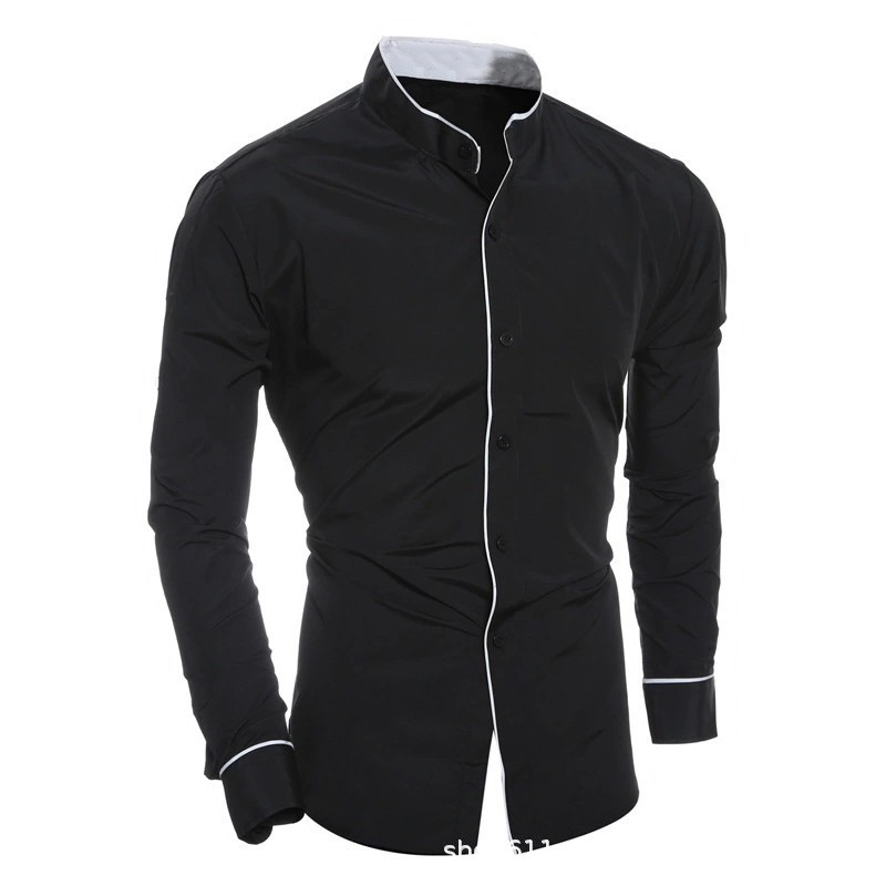 Herenshirts, slim fit, effen k - Mandarin Collar Formal Shirt Slim Fit recensie en prijs
