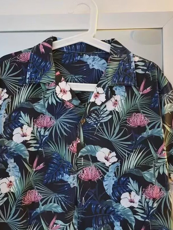 Vintage Thais bloemenoverhemd, - Vintage Hawaiian Floral Shirt recensie en prijs