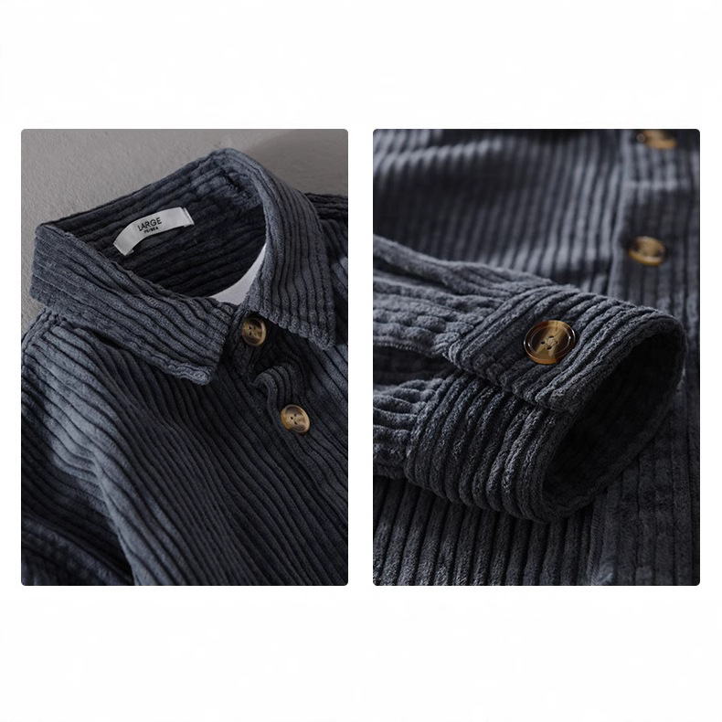 2026 Nieuw Heren Corduroy Over - Corduroy Button Up Shirt Men recensie en prijs