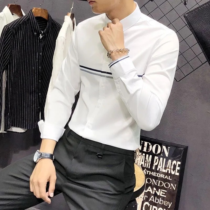 Heren overhemd met mandarijnkr - Mandarin Collar Formal Shirt Slim Fit recensie en prijs
