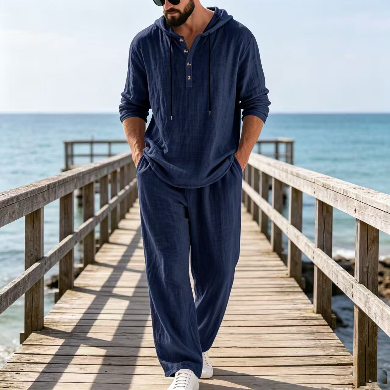 2026 Cross-border lente- en he - Mens Linen Shirt Long Sleeve recensie en prijs