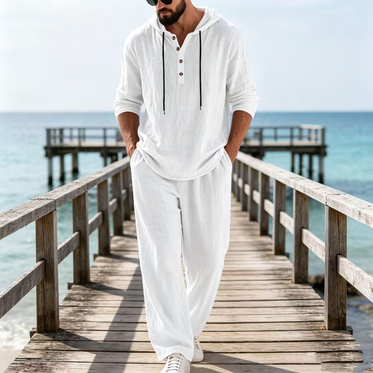2026 Cross-border lente- en he - Mens Linen Shirt Long Sleeve recensie en prijs