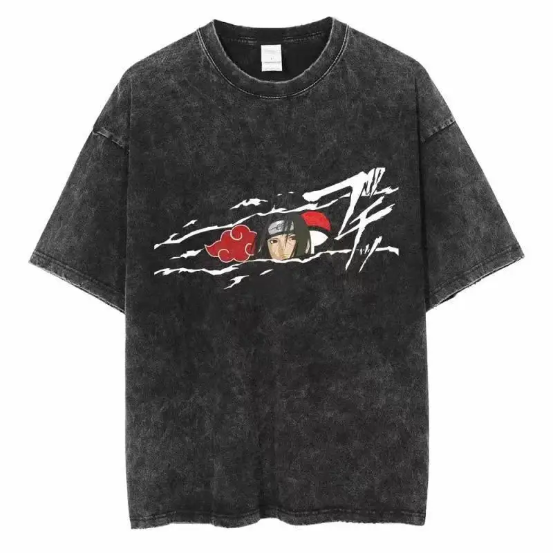 distressed wash T-shirt Naruto - Acid Wash Vintage Graphic T Shirt recensie en prijs
