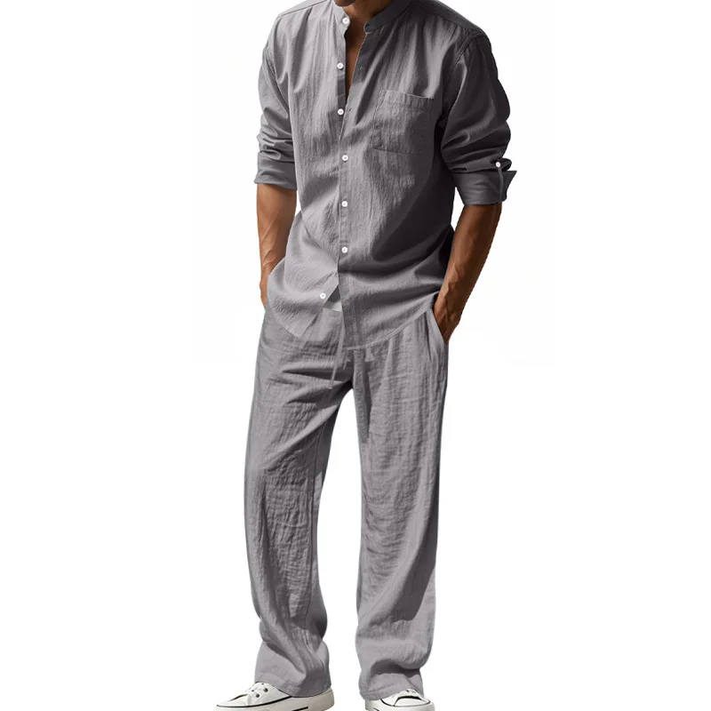 2025 Grensoverschrijdende Amer - Mens Linen Shirt Long Sleeve recensie en prijs