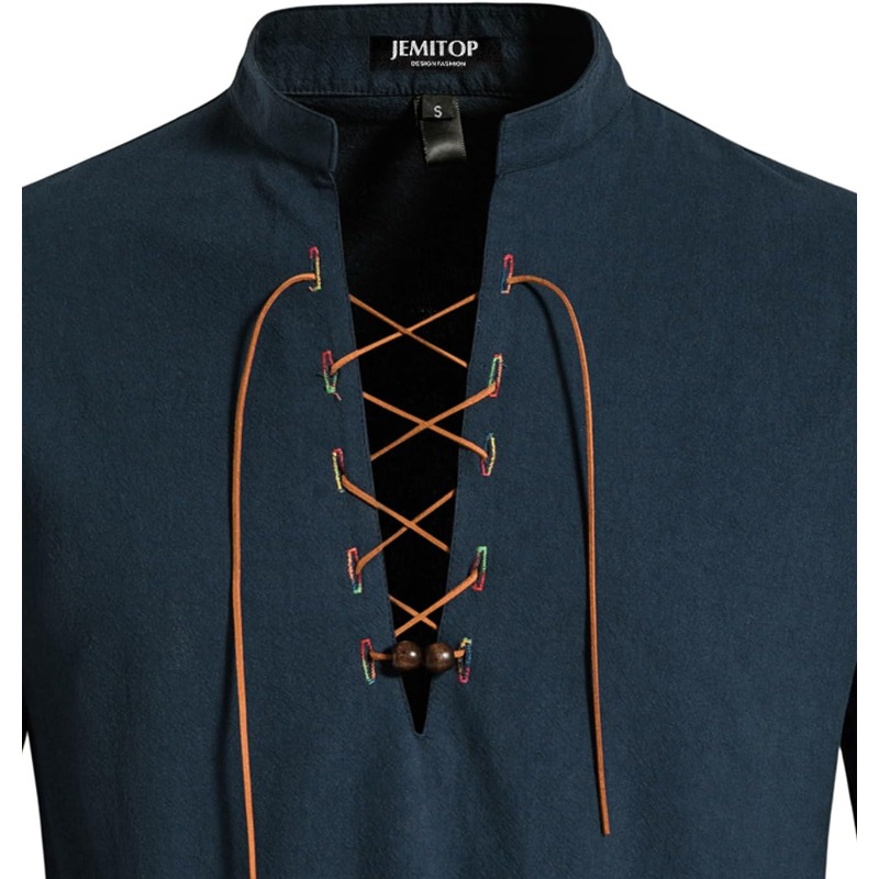 Heren piraat shirt Viking Retr - Medieval Gothic Lace Up Pirate Shirt recensie en prijs