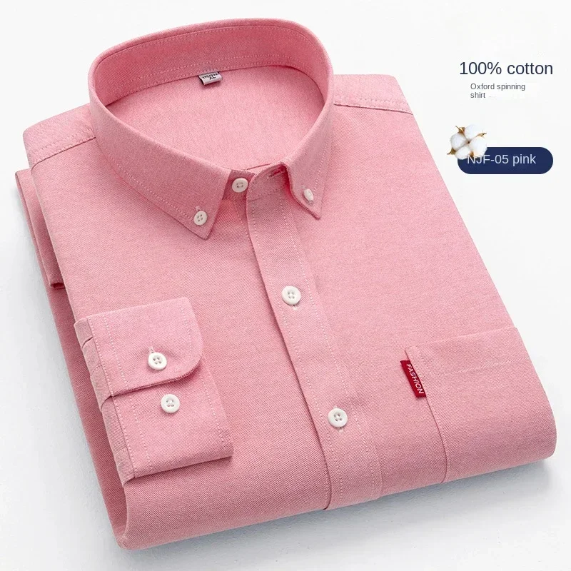 100% Puur Katoenen Heren Effen - Oxford Cotton Casual Shirt Business recensie en prijs