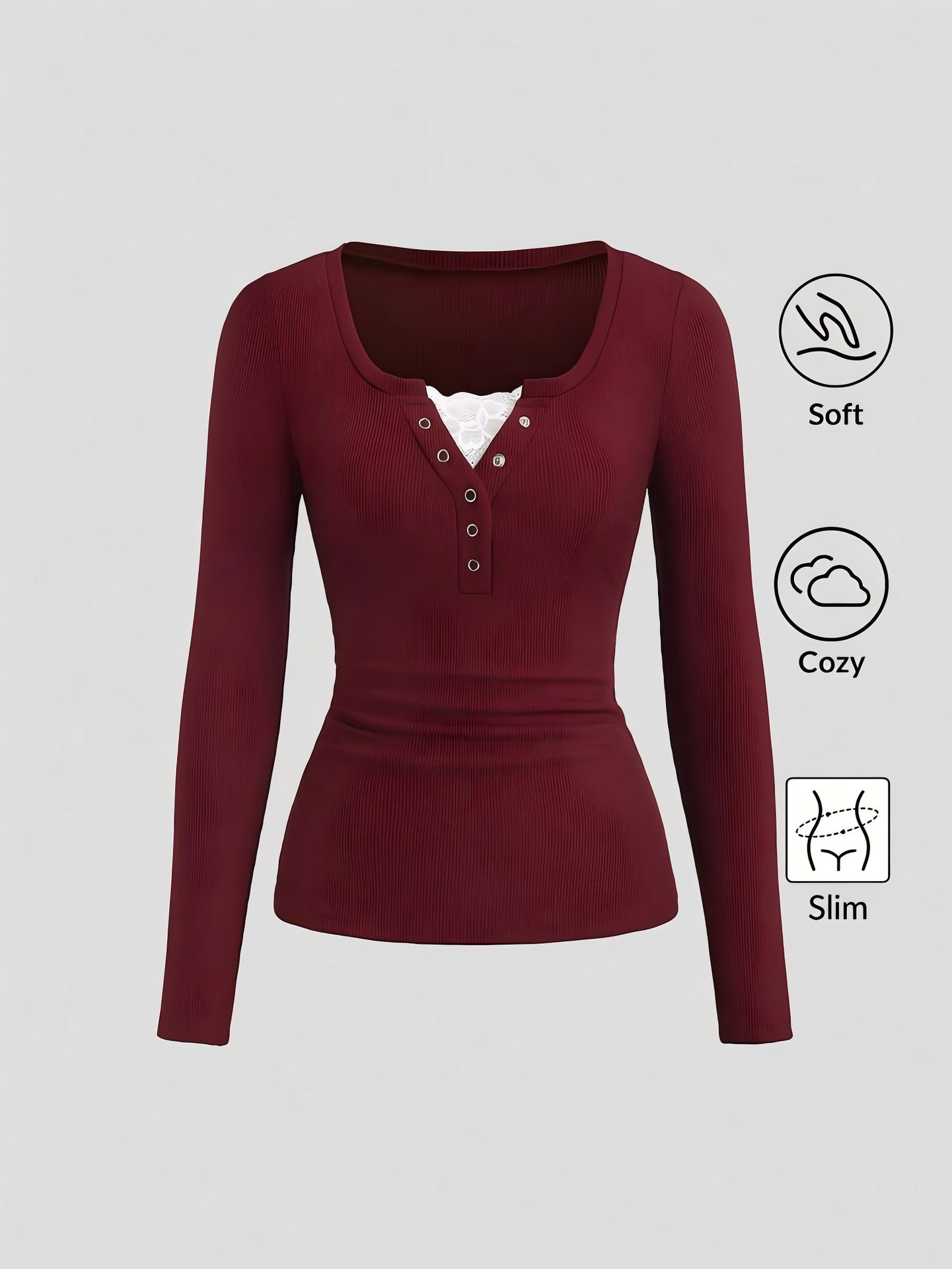 Dames Amerikaanse Henley V-hal - T-Shirts recensie en prijs