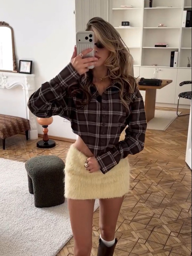 Dames geruite cropped blouse m - Mens Linen Shirt Long Sleeve recensie en prijs