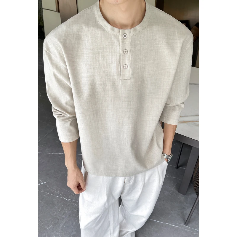 Casual herenhemd van imitatiel - Mens Linen Shirt Long Sleeve recensie en prijs