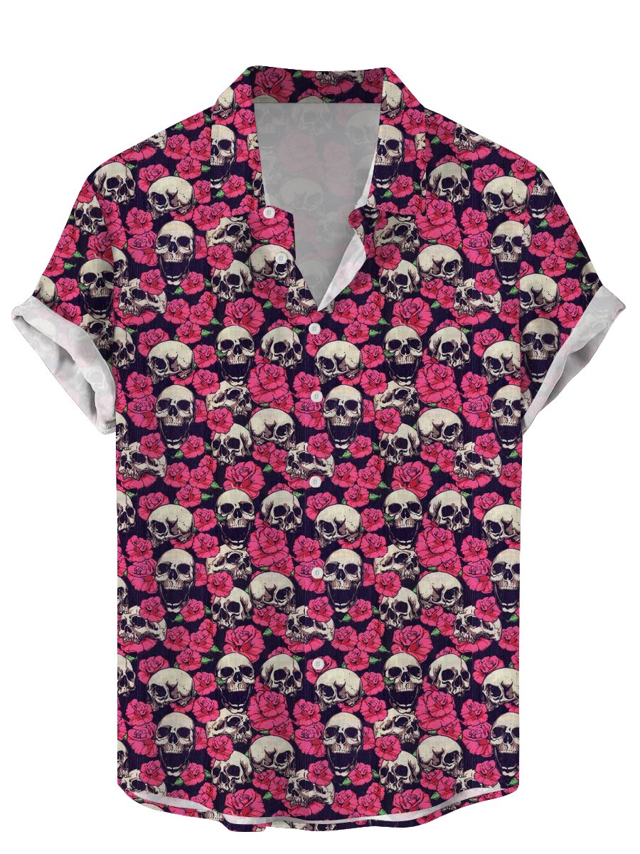 Vintage Schedel Bloemen Heren  - Vintage Hawaiian Floral Shirt recensie en prijs