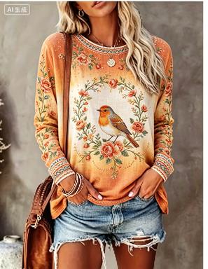 Dames T-shirt met lange mouwen - T-Shirts recensie en prijs