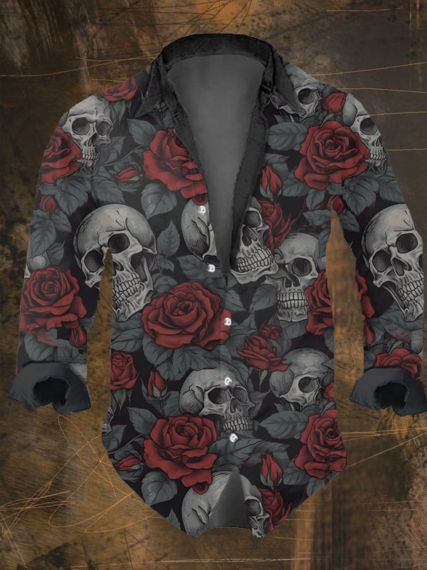 Halloween Heren Donkere Schede - Vintage Hawaiian Floral Shirt recensie en prijs