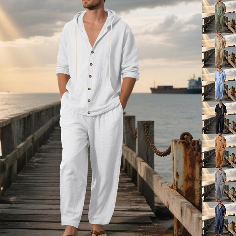 Zomer heren Amerikaanse losse  - Mens Linen Shirt Long Sleeve recensie en prijs