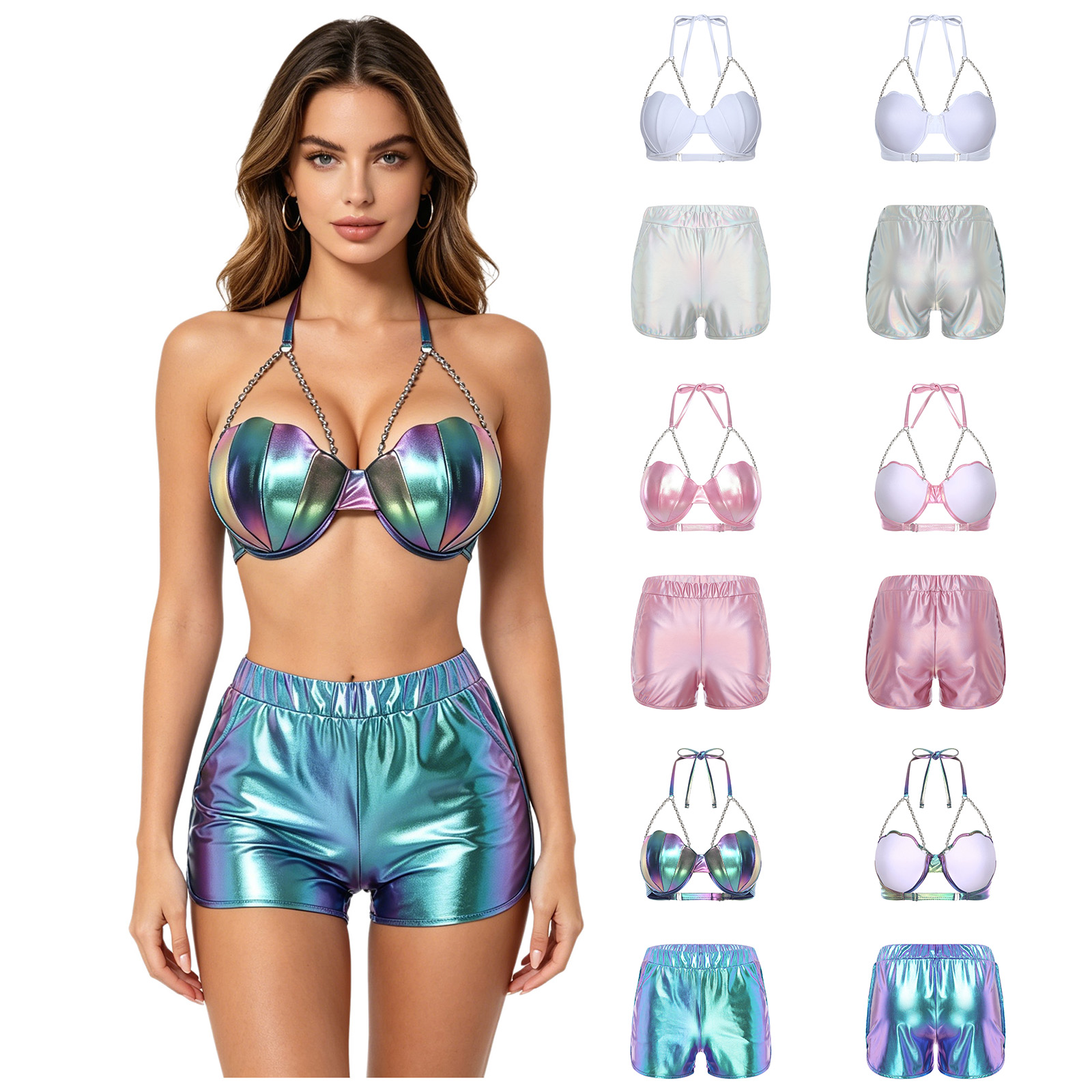 Dames metallic glanzende badmo - Shorts recensie en prijs
