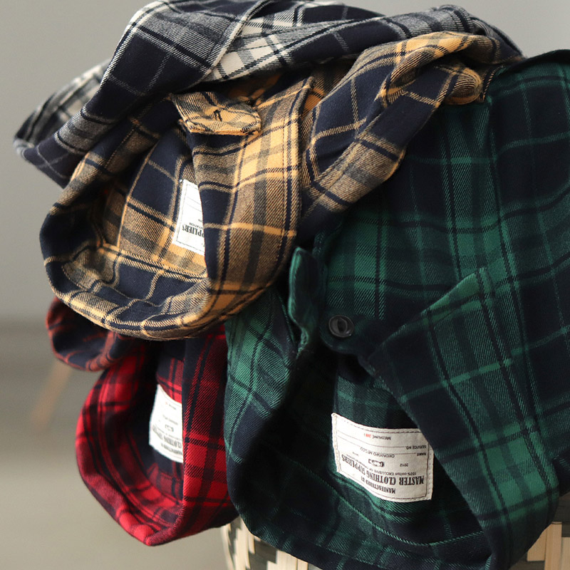 Herfst Nieuwe Japanse Retro 30 - Flannel Plaid Shirt Heavy Weight recensie en prijs