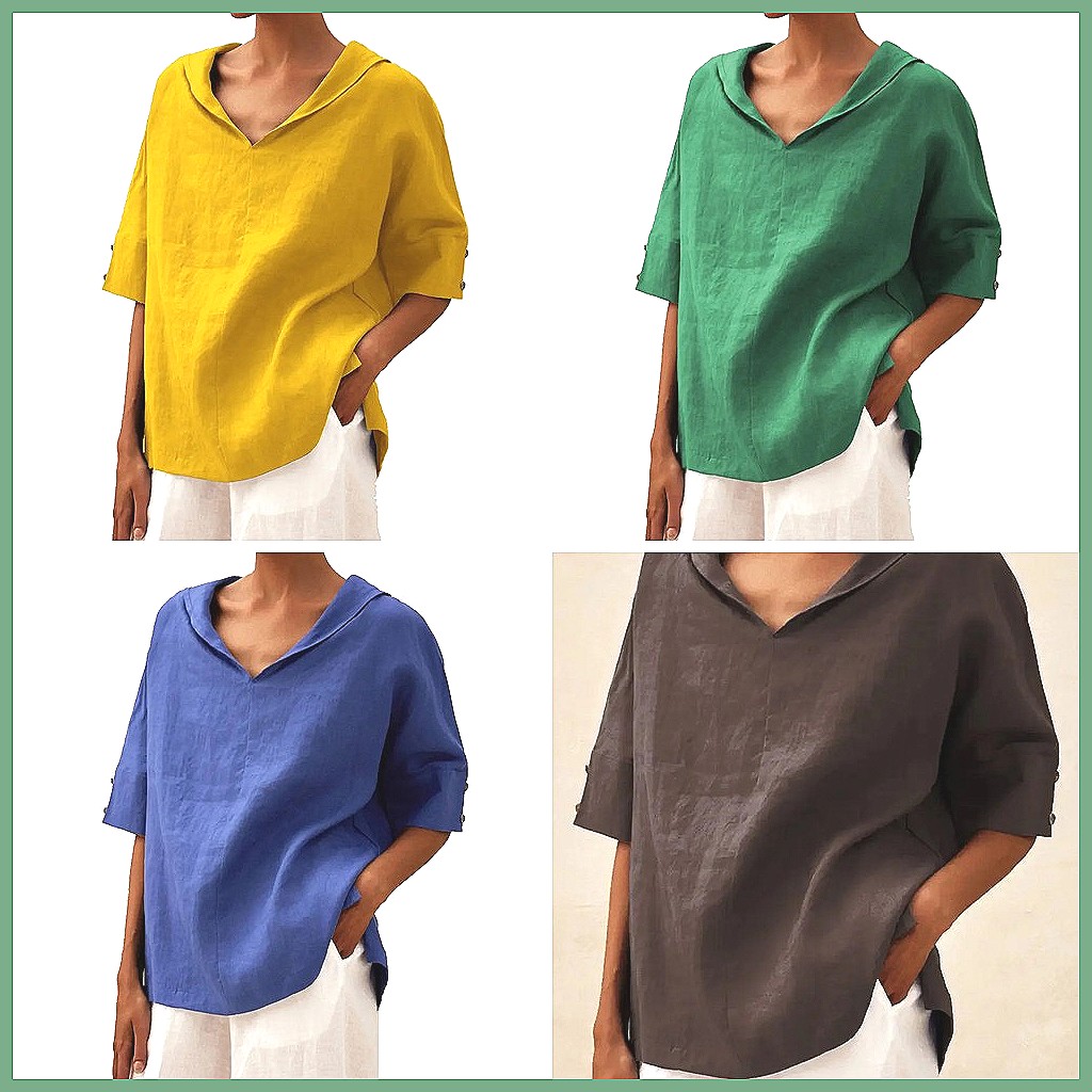 Losvallend katoenen linnen ove - Shirts recensie en prijs