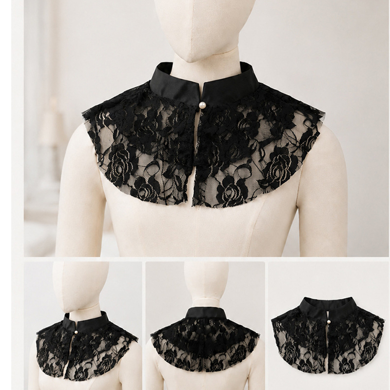 Elegante kanten bloemenkraag,  - Shirts recensie en prijs